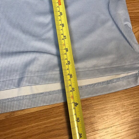 Mens Callaway Golf Short Sleeve Polo Shirt Light Blue Check Opti Dri Sz XL Light - Picture 10 of 11